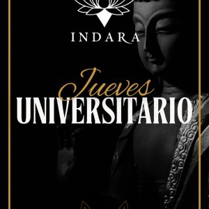 Cartel del evento del jueves noche en Indara Club Pamplona, con programación musical y ambiente joven.