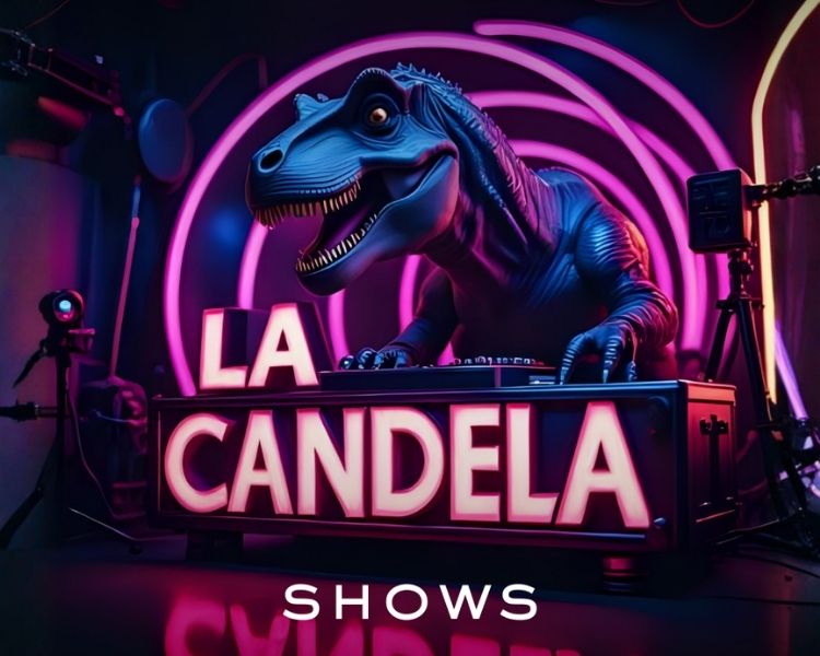 Cartel fiesta latina La Candela en Indara Pamplona con shows de salsa y bachata