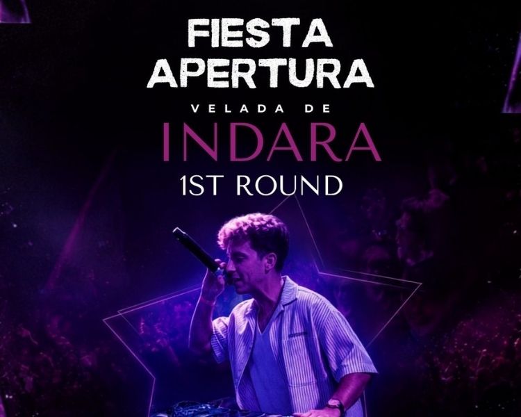 Cartel de la Fiesta de Apertura de Indara Club Pamplona con Aitor Alonso y DJs residentes