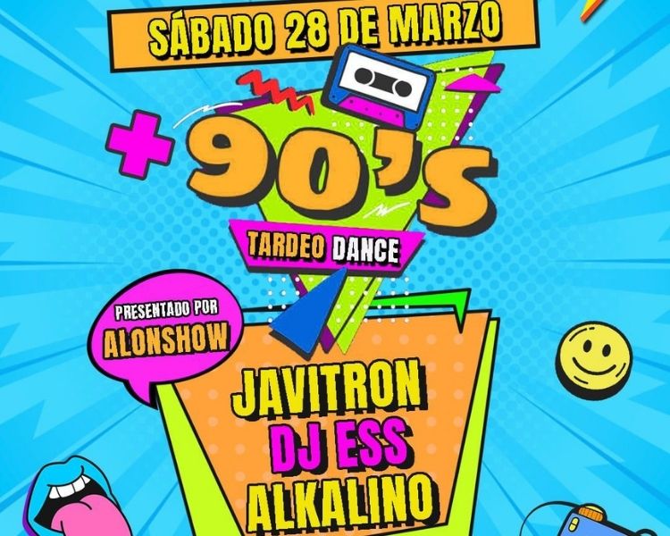Cartel del +90s Tardeo Dance en Indara Pamplona