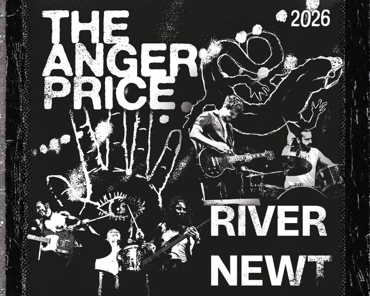 Cartel del concierto de The Anger Price y River Newt en Sala Indara Pamplona el 6 de noviembre de 2026