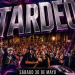 Cartel del concierto de Sr. Lemur en Indara Pamplona con estética festivalera, público y ambiente de tardeo musical.