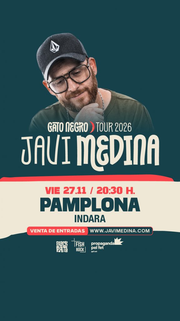 Cartel del concierto de Javi Medina en Indara Pamplona 2026