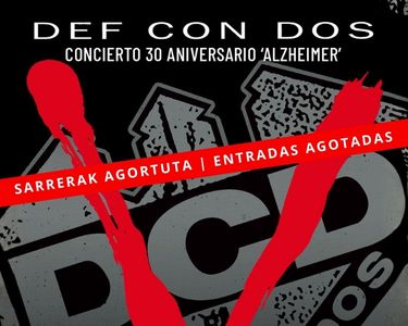 Cartel del concierto de Def Con Dos por el 30 aniversario del álbum “Alzheimer”, fecha 27 de marzo 2026 en Sala Indara Pamplona.