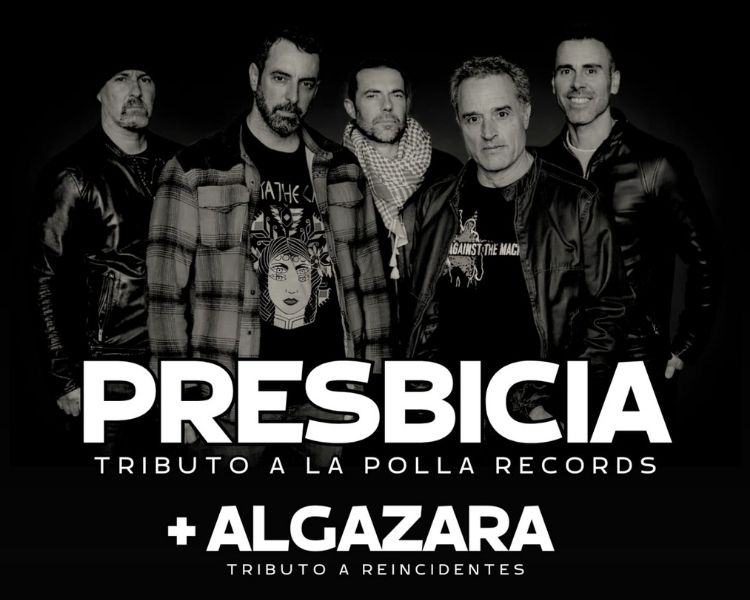 Cartel del concierto de Presbicia y Algazara en Sala Indara Pamplona