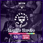 Cartel promocional que anuncia el la llegada del grupo en vivo "Sr Lemur" después del verano, destacando grandes exitos musicales.