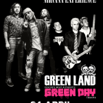 Cartel del concierto en Indara Club de The Buzz Lovers, tributo a Nirvana, y Green Land, tributo a Green Day, en Pamplona.