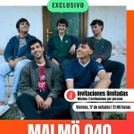 Cartel del showcase de Malmö 040 en la Sala Indara de Pamplona el 17 de octubre de 2025, evento exclusivo de Europa FM.
