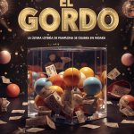 Cartel de El Gordo en Indara Club Pamplona, fiesta con sorteos y premios durante toda la noche.