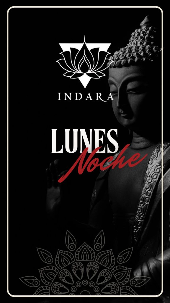 Cartel del Lunes Universitario en Indara el 22 de diciembre con información de apertura y temática fin de exámenes.