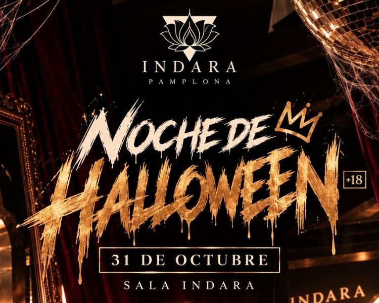 Cartel de la Noche de Halloween 2026 en Sala Indara Pamplona el 31 de octubre